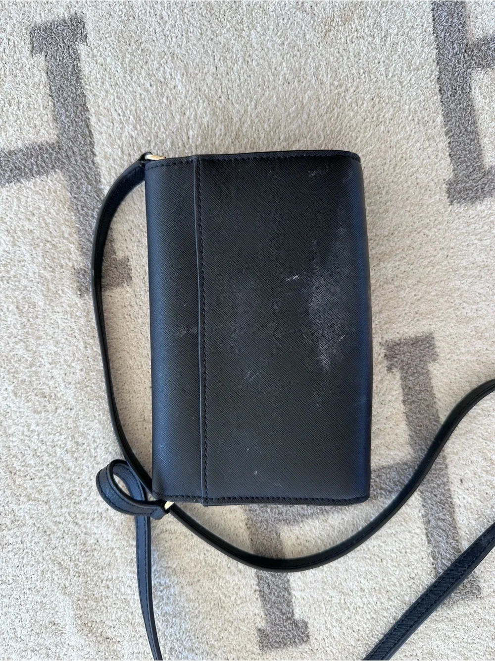 kate spade New York Black Crossbody Wallet with wear